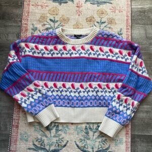 Wild Fable Blue and Pink Sweater